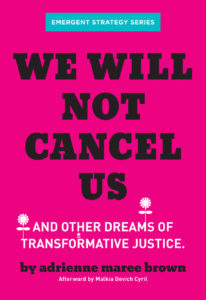 book cover for "We Will Not Cancel Us"