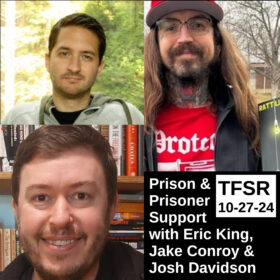 A panel featuring Josh Davidson, co-editor of "Rattling The Cages", and former political prisoners Eric King and Jake Conroy speak on prisons and prisoner support